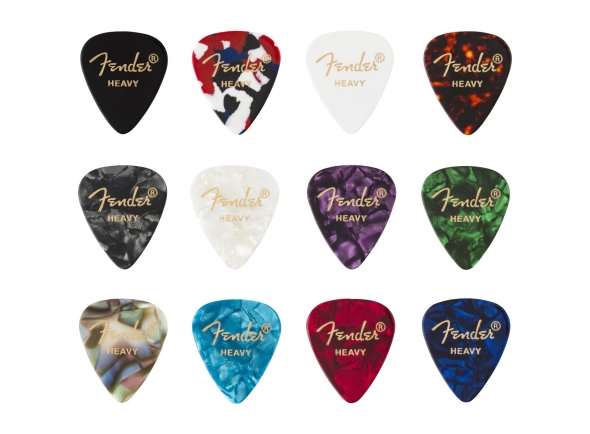 Fender 351 Shape Celluloid Medley Heavy 12 Pack Fender 351 Shape Celluloid Medley Heavy 12 Pack